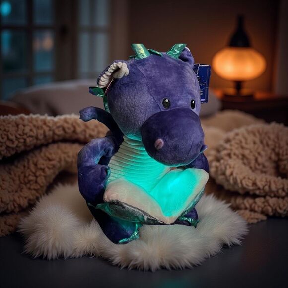 NWT Collections Etc Dalton the Storytelling Dragon Animated Stuffed Plush 12" - Picture 1 of 9